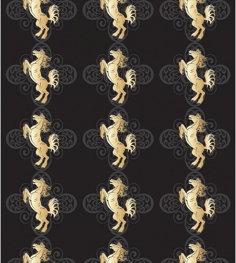 Papel De Parede Adesivo de cavalos amarelos