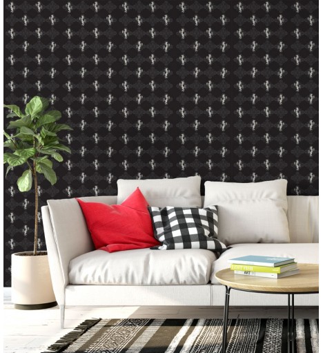 Papel De Parede Adesivo de cavalos pratas