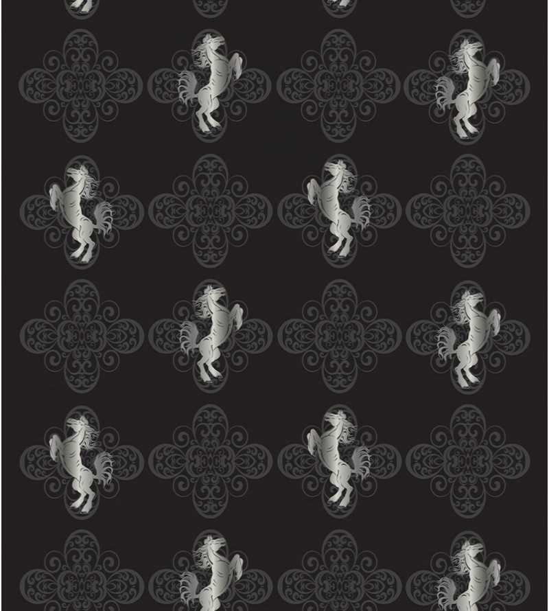 Papel De Parede Adesivo de cavalos pratas