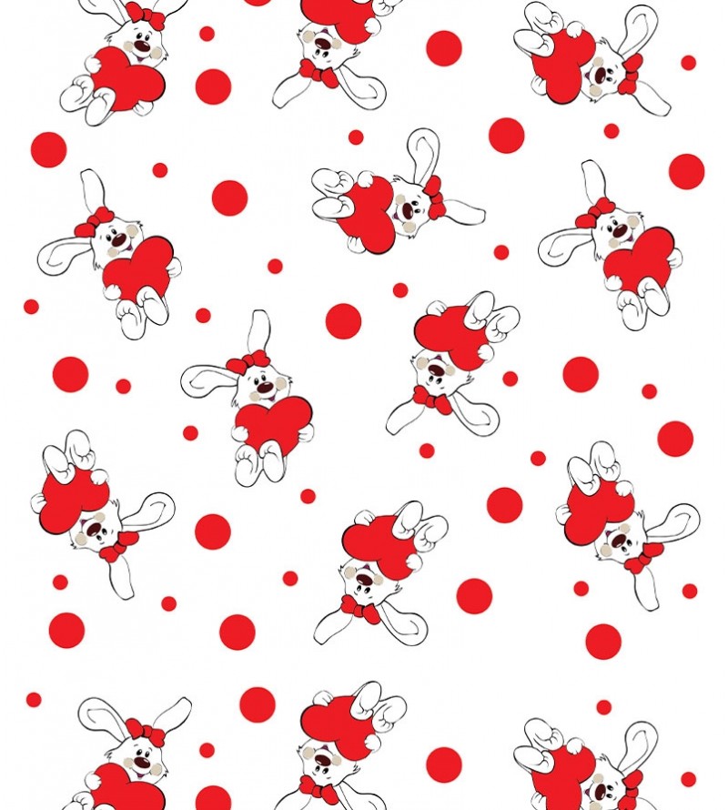 Papel De Parede Adesivo de coelhos love