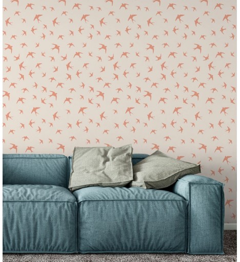 Papel De Parede Adesivo de Andorinhas