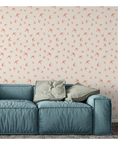 Papel De Parede Adesivo de Andorinhas Papel De Parede Adesivo de Andorinhas