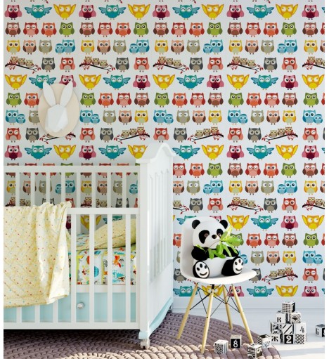 Papel De Parede Adesivo de Corujas