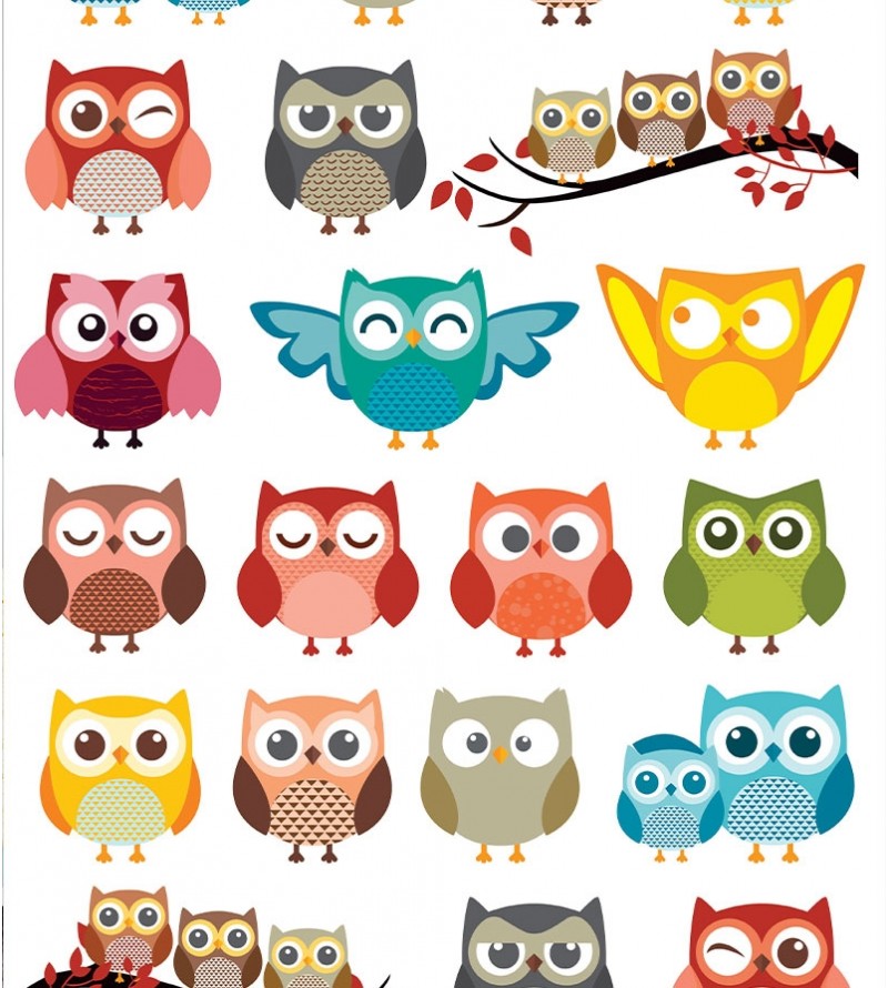 Papel De Parede Adesivo de Corujas