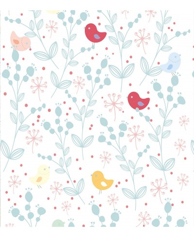 Papel De Parede Adesivo Passarinhos Delicados