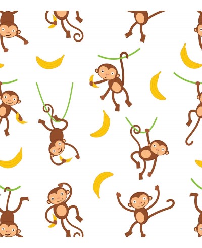 Papel De Parede Adesivo Infantil De Macacos Papel De Parede Adesivo Infantil De Macacos