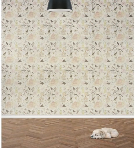 Papel De Parede Adesivo Little Abstrato Vintage