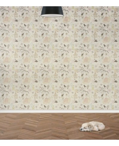 Papel De Parede Adesivo Little Abstrato Vintage