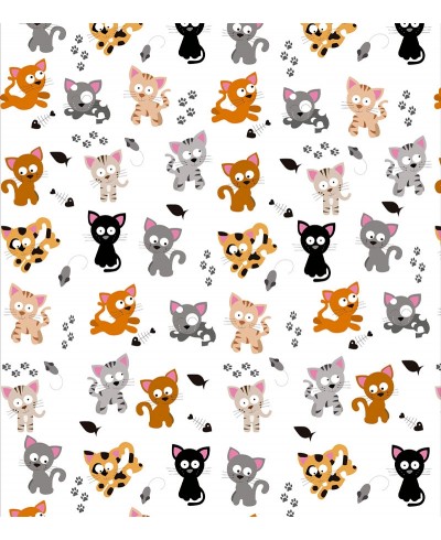 Papel De Parede Adesivo Gatos Abstratos