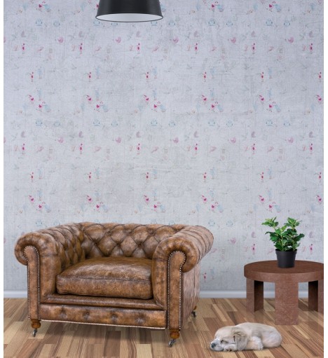 Papel De Parede Adesivo Pássaros Abstratos