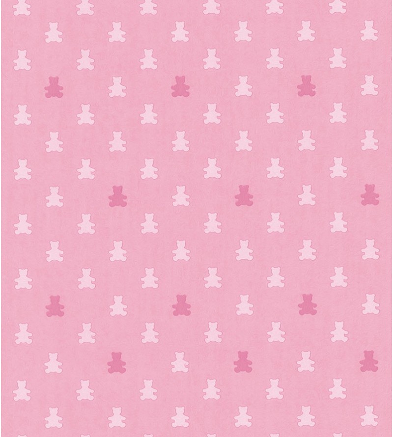 Papel De Parede Adesivo Ursinhos Rosas