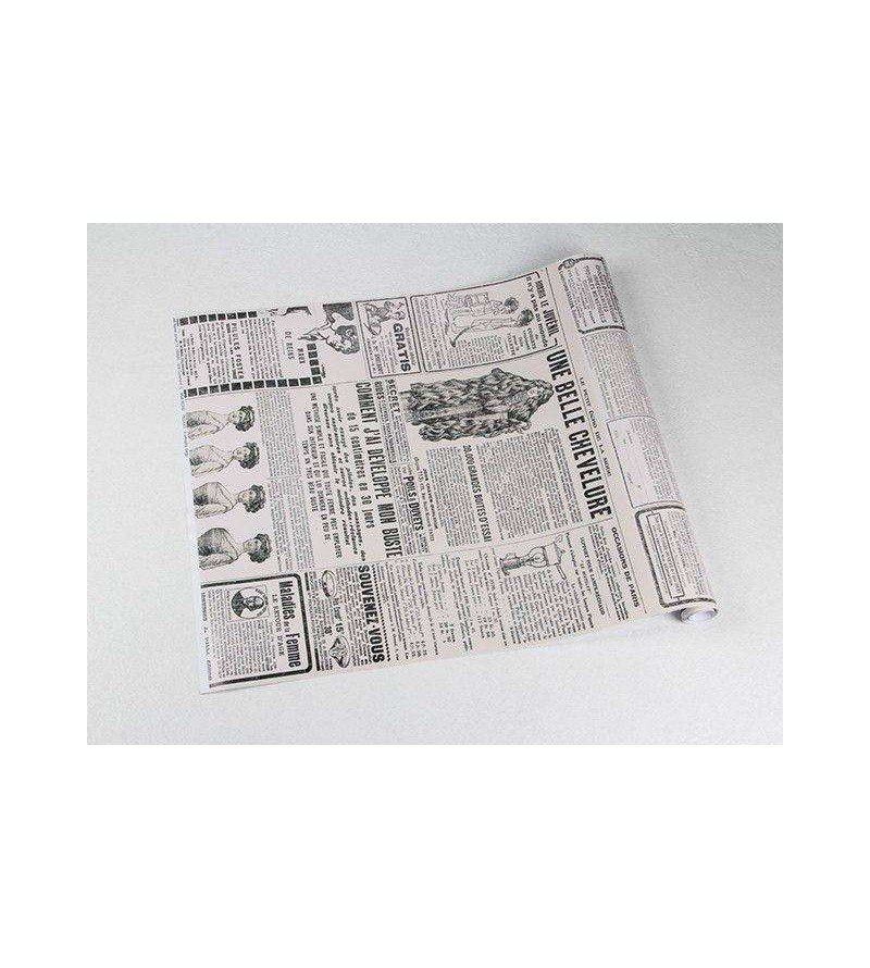 Papel de parede modelo jornal envelhecido, com escritas e desenhos pretos - Jornal 12