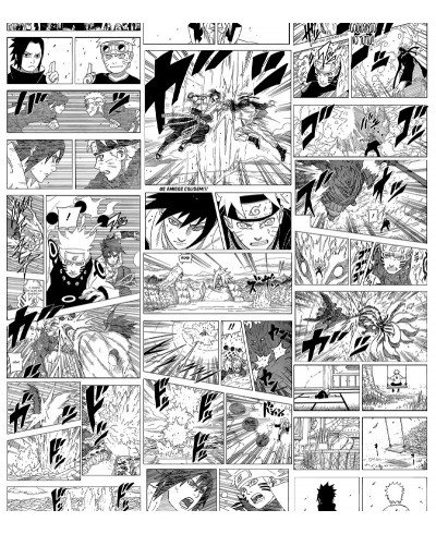 Sasuke y Naruto Manga Pintado