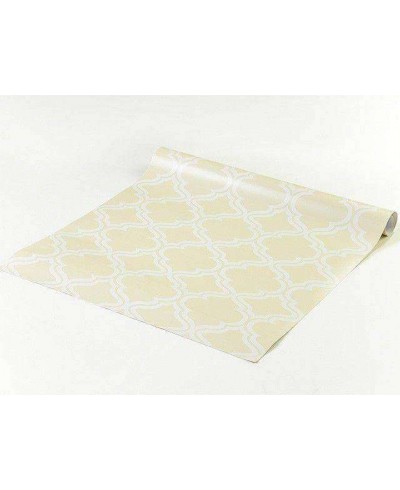 Papel de parede em tons bege e detalhes em branco - Geométrico 15