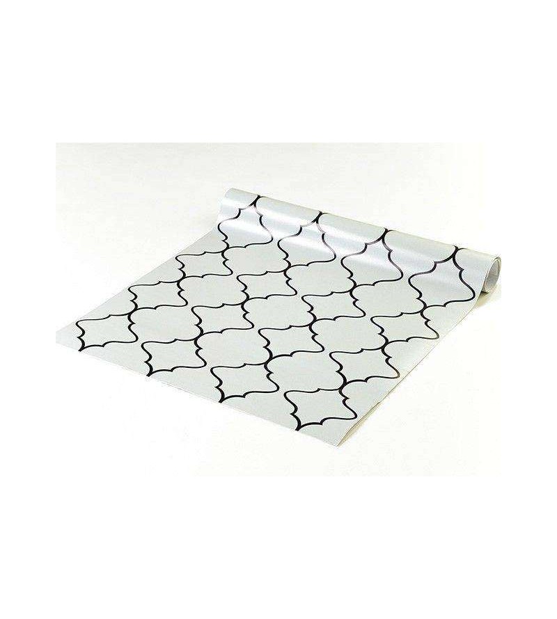 Papel de parede em tons cinza e com detalhes pretos - Geométrico 17