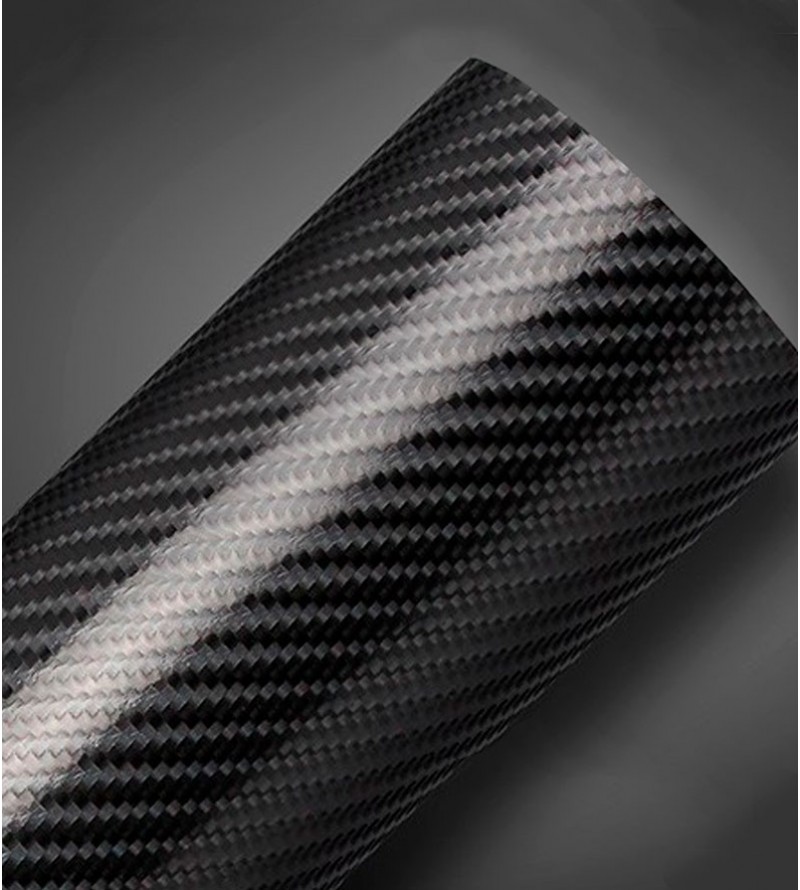 Película Adesiva Adesivo Fibra De Carbono Preto 4D Para Envelopamento Automotivo