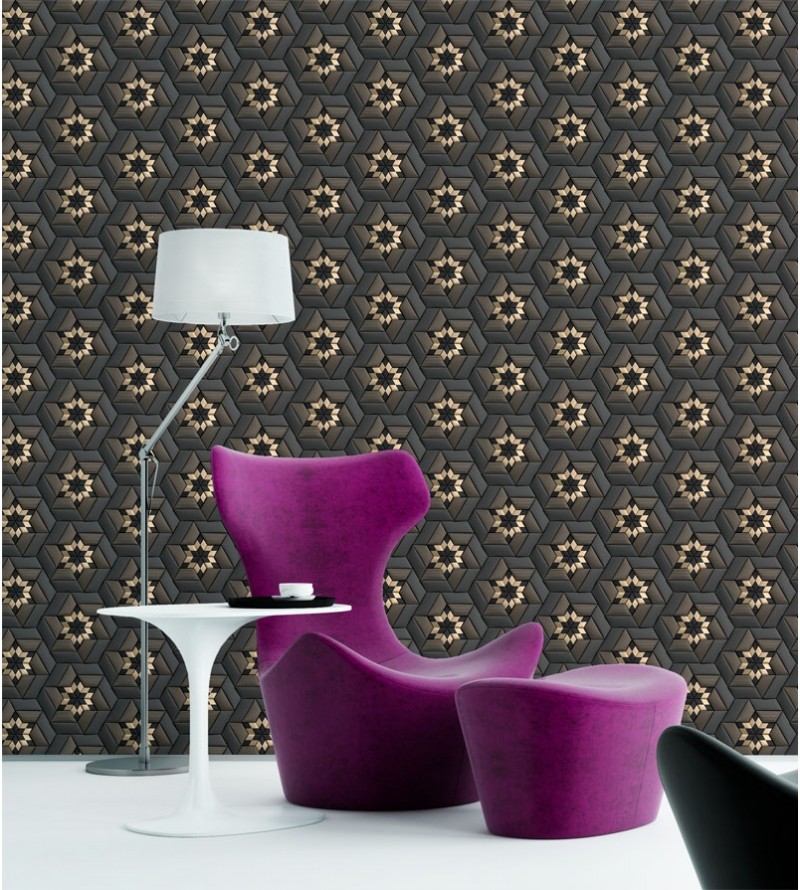 Papel De Parede Adesivo 3D em tons de cinza