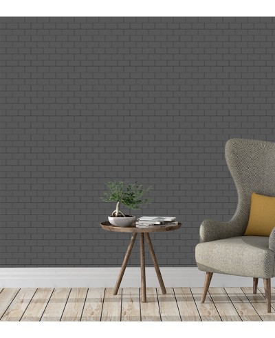 Papel De Parede Adesivo Tijolos em tons de cinza Papel De Parede Adesivo Tijolos em tons de cinza