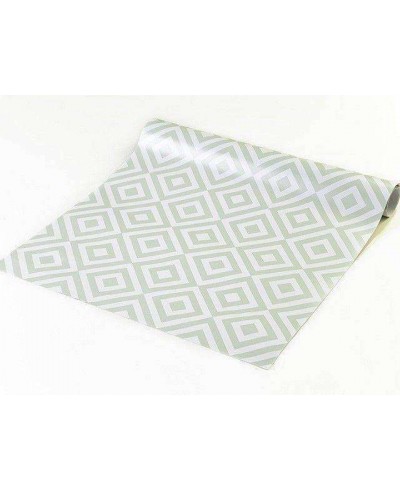 Papel de parede em tons verde acinzentados - Geométrico 25
