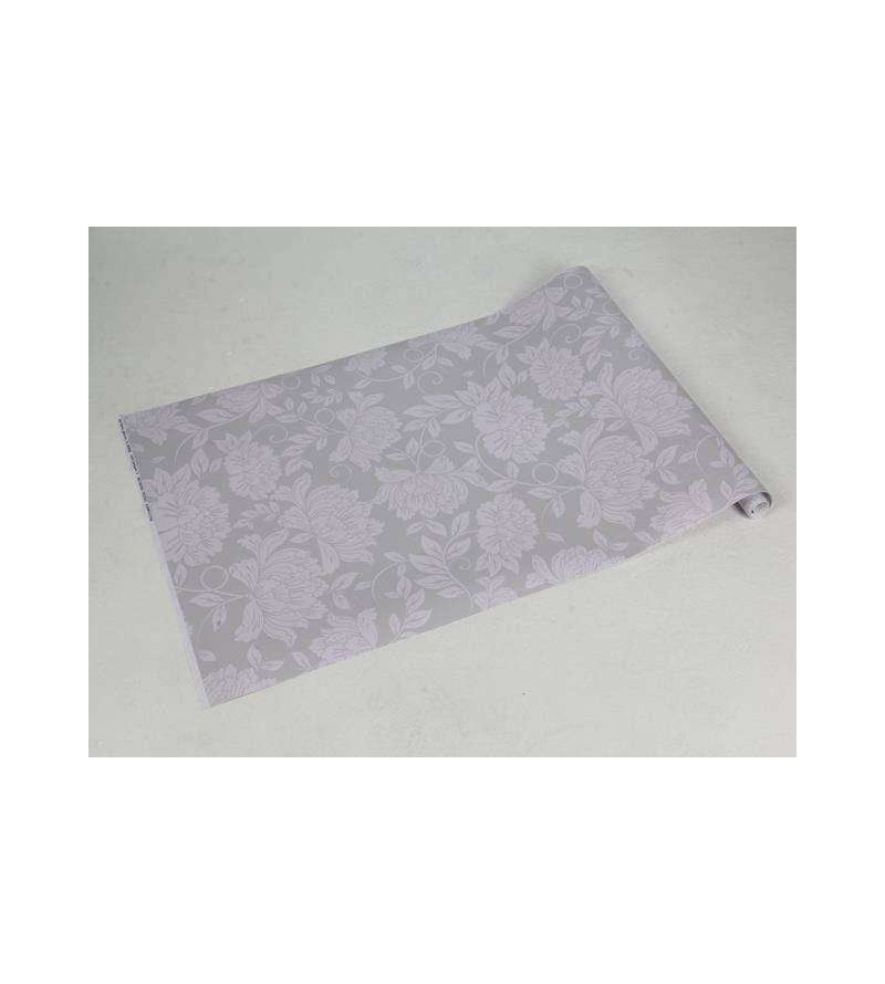 Papel de parede floral em tons cinza - Glamour 19