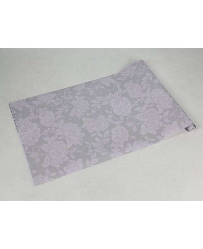 Papel de parede floral em tons cinza - Glamour 19