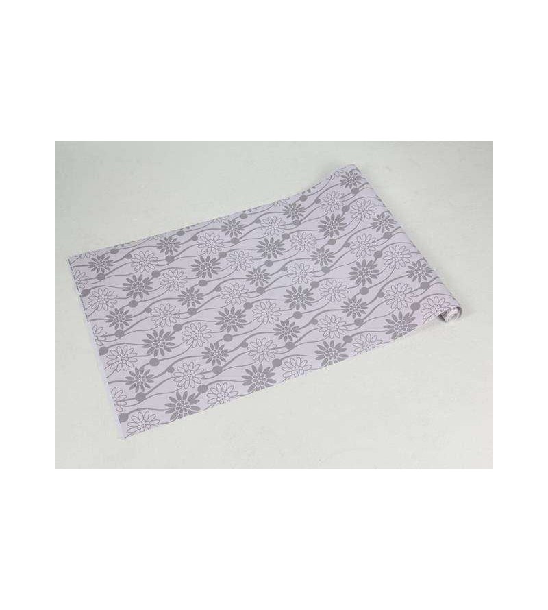 Papel de parede floral em tons rosa e cinza - Glamour 20