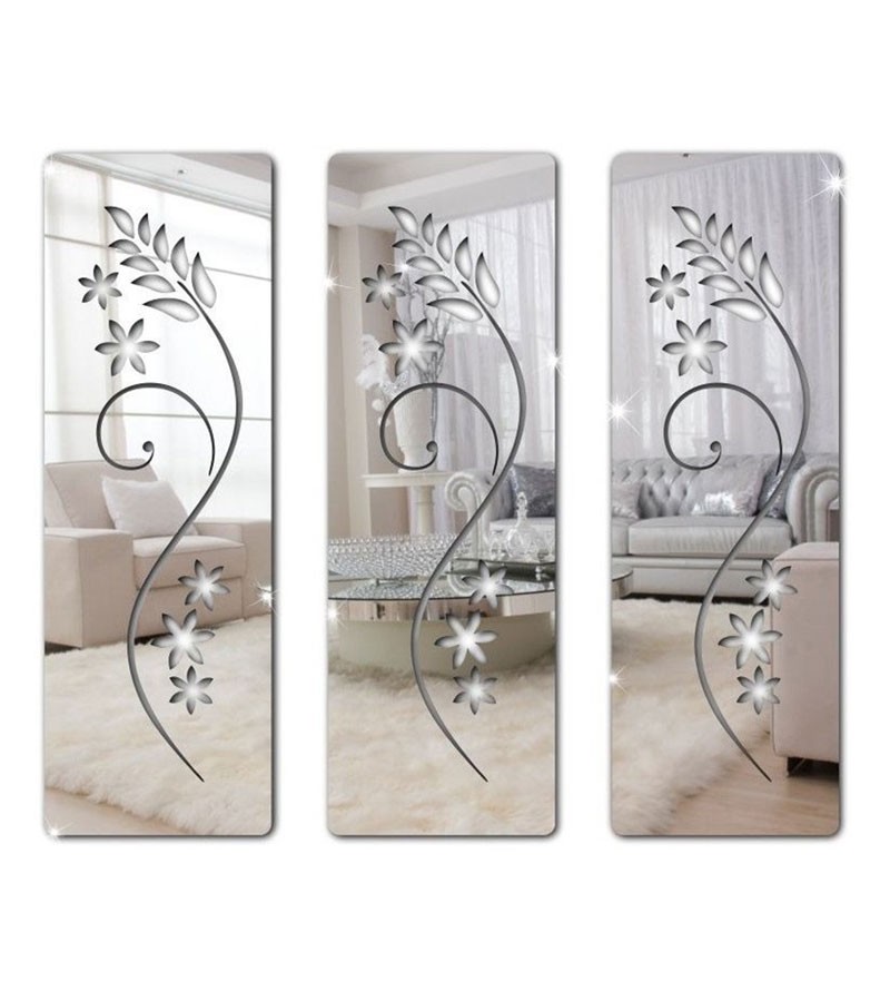 Espelho Decorativo Em Acrílico Florais