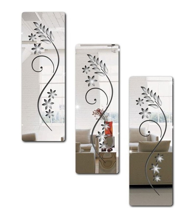 Espelho Decorativo Em Acrílico Florais