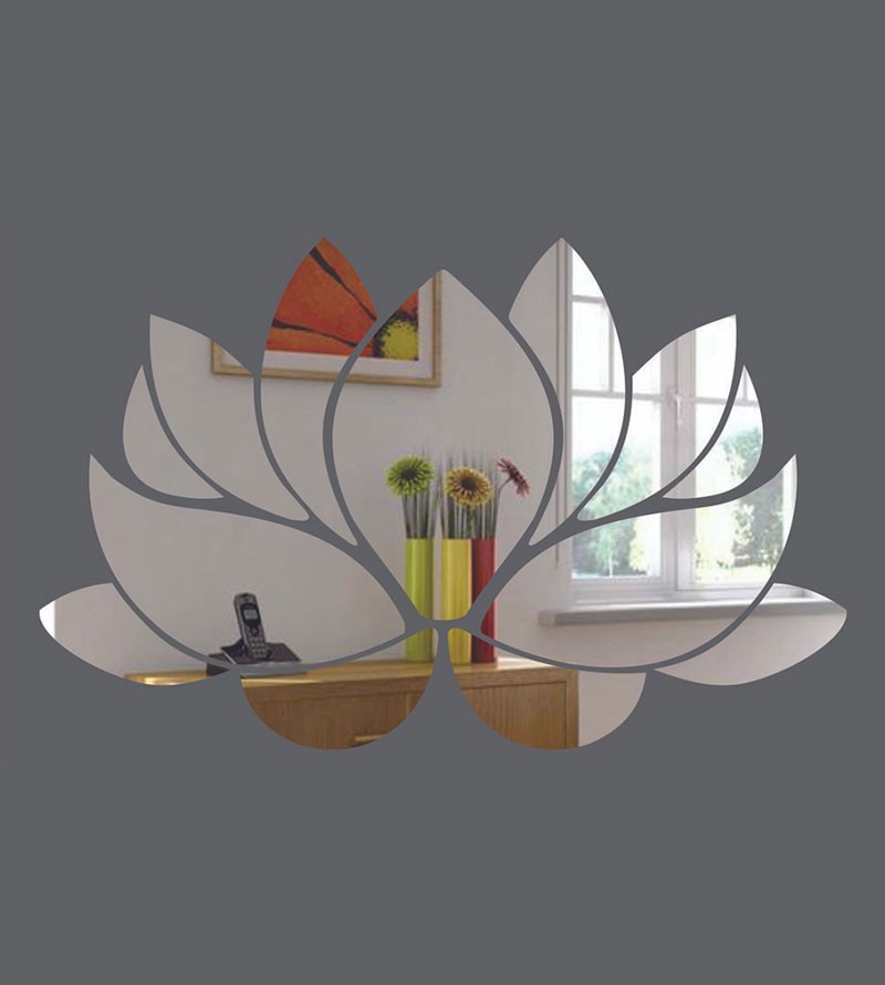 Espelho Decorativo Veneziano Flor De Lótus...