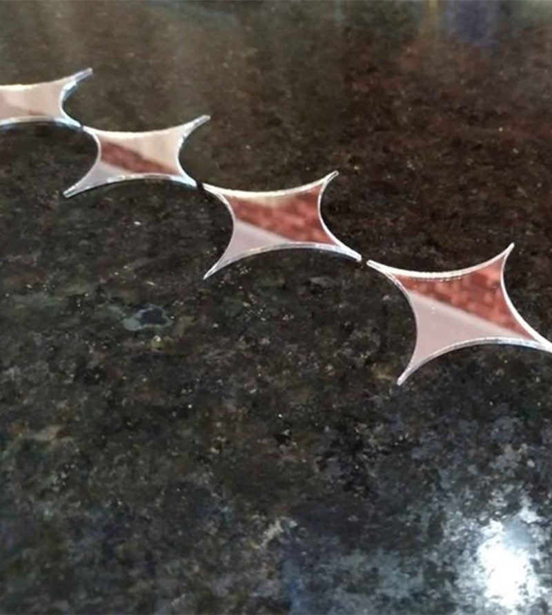 Conjunto 35 Estrelas Espelhadas Acrilico...