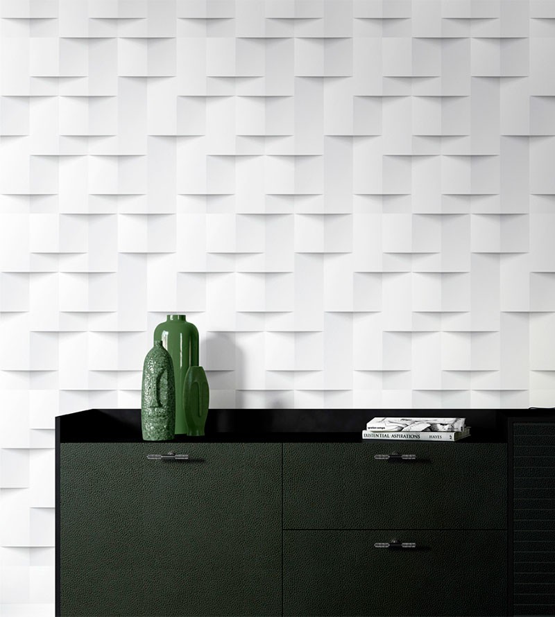 Papel de Parede Abstrato Geométrico 3D