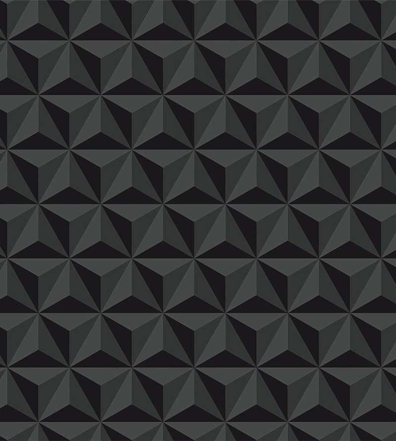 Papel de Parede Triângulo 3D com tom de  preto