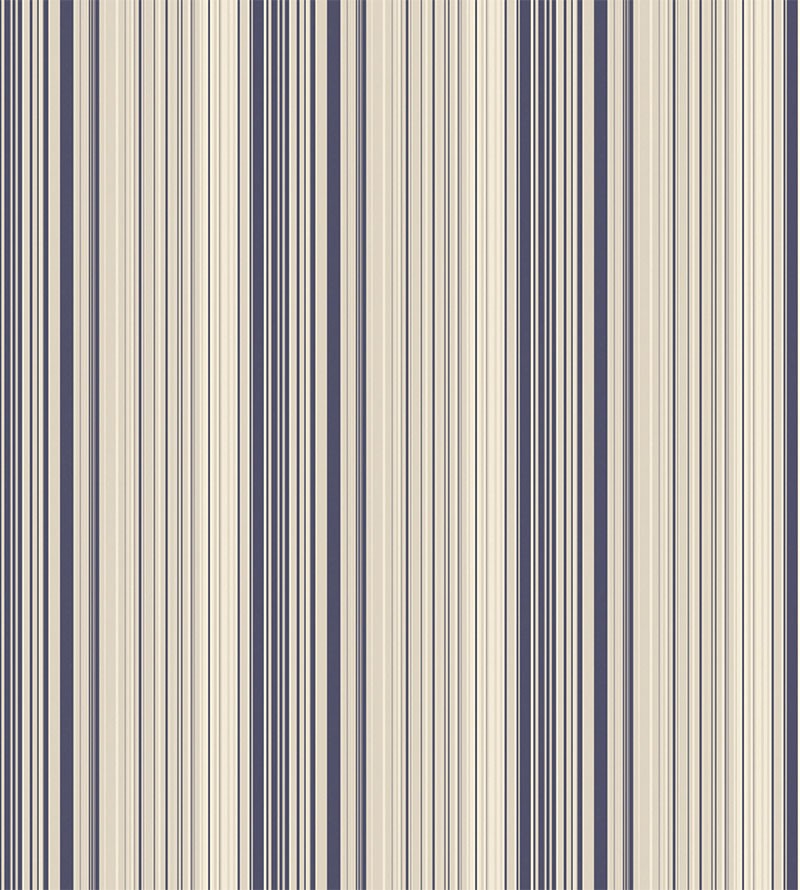 Papel de parede listrado azul e bege