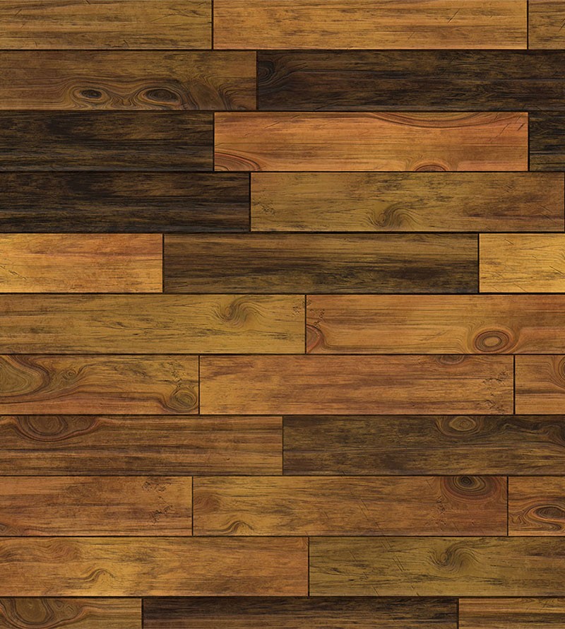 Papel de Parede Tacos de Madeira em Tons de Marrom