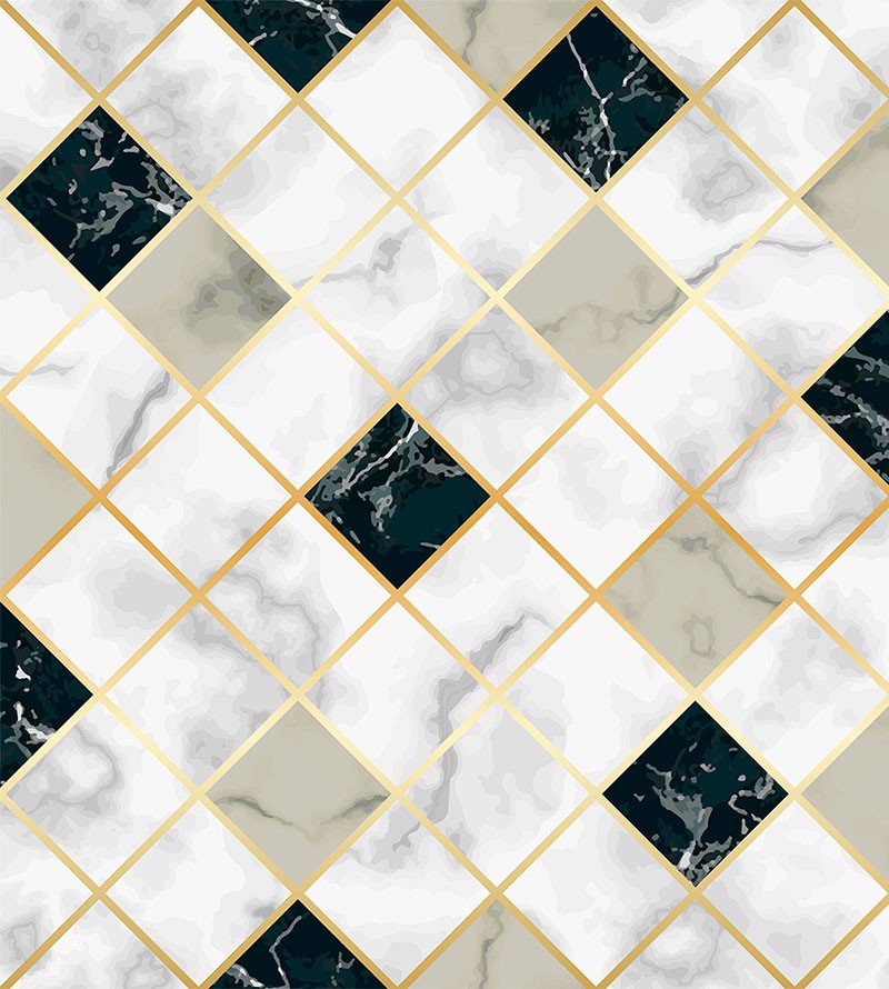 Azulejo Quadrados de Mármore Gold