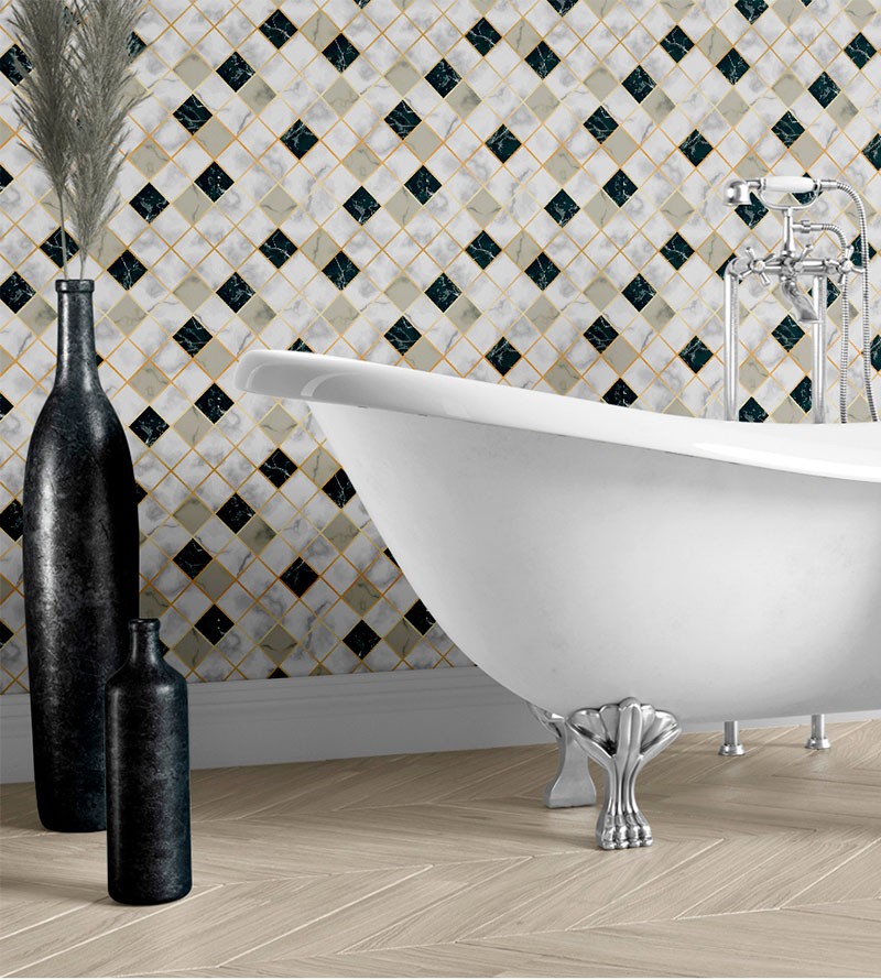 Azulejo Quadrados de Mármore Gold