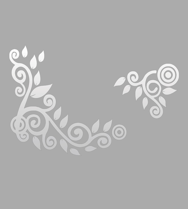 Espelho Acrílico 3D Ramos DIY Decorativo Para Sala