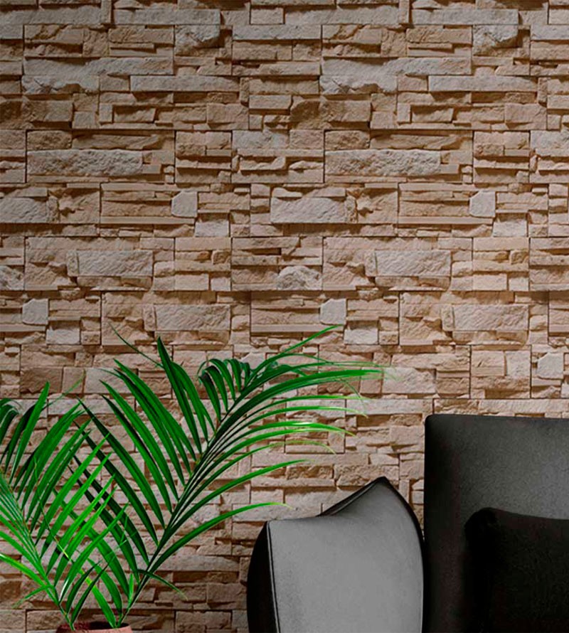 Papel de parede estilo pedras canjiquinha e...