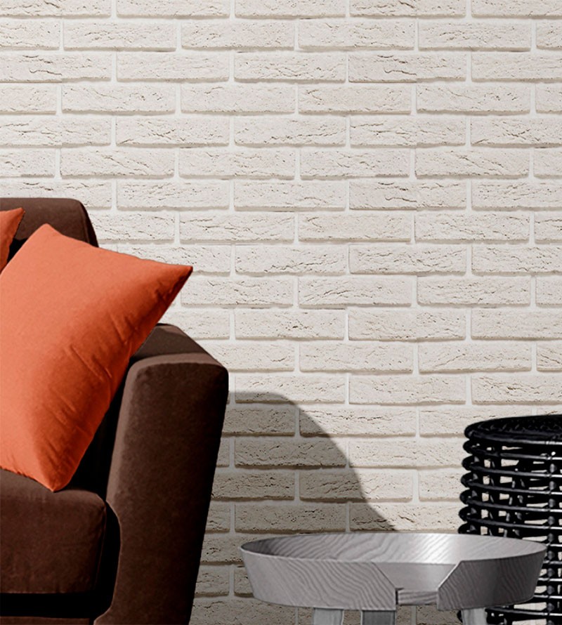 Papel de Parede Tijolos Em Tons De Bege