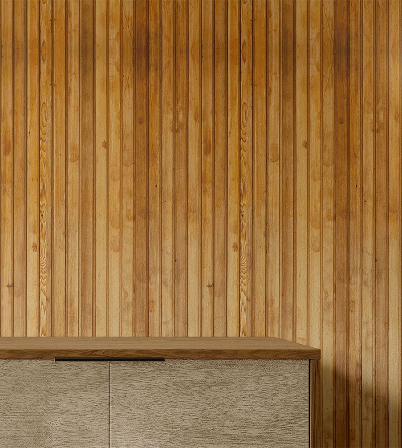 Papel de parede estilo madeira em tons de...