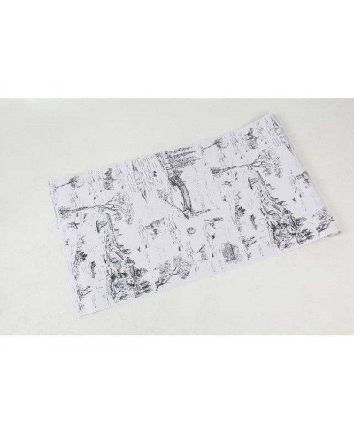 Papel de parede com fundo branco e desenhos em tons acinzentados - Toile 01 Papel de parede com fundo branco e desenhos em tons acinzentados - Toile 01