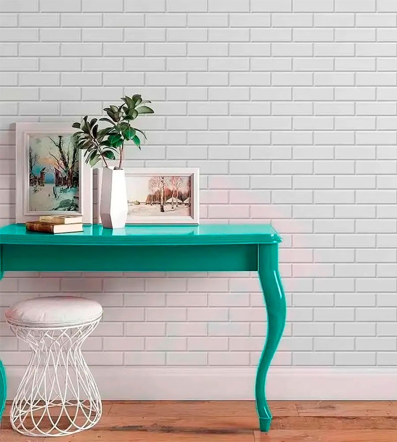 Papel De Parede Autocolante Adesivo Tijolo...