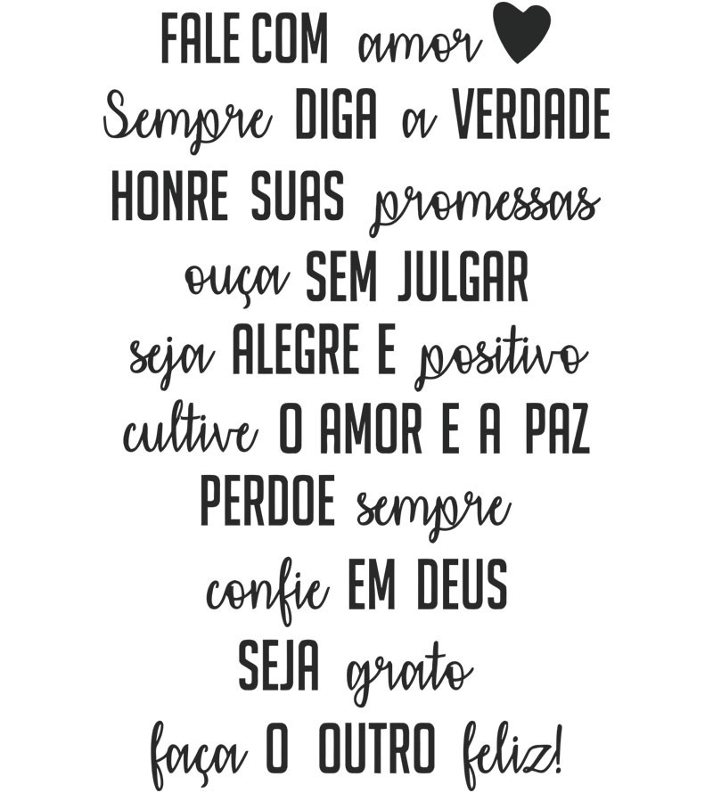 Adesivo Parede Quarto Frase Fale Com Amor Seja...