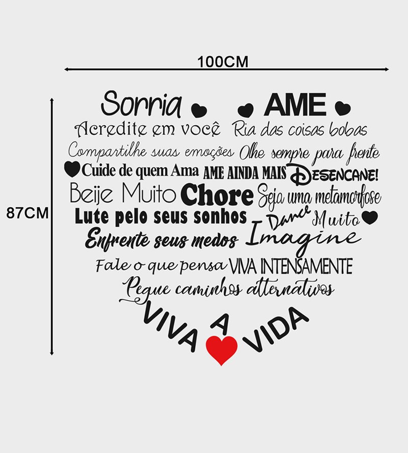 Adesivo Decorativo De Parede Frase Sorria Viva...