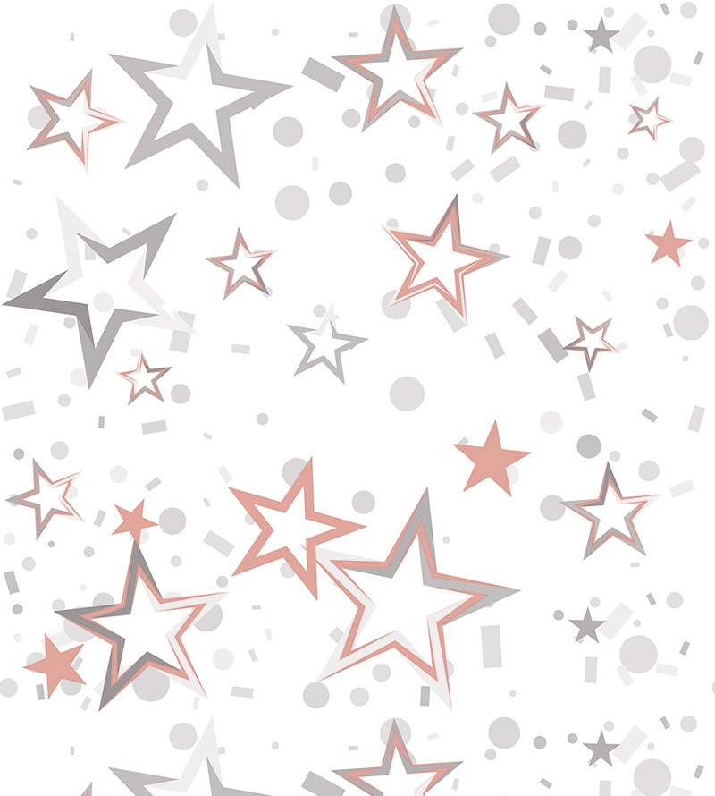 Papel de Parede Teen Estrelas em Tons Preto,...