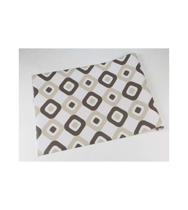 Papel de parede em tons de marrom e bege - Retro 45