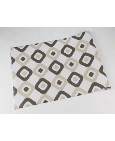 Papel de parede em tons de marrom e bege - Retro 45