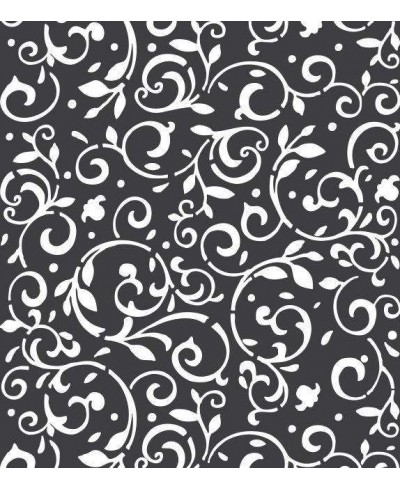 Papel de Parede Arabesco Ornamental nas cores preto e branco - Ornamental 02