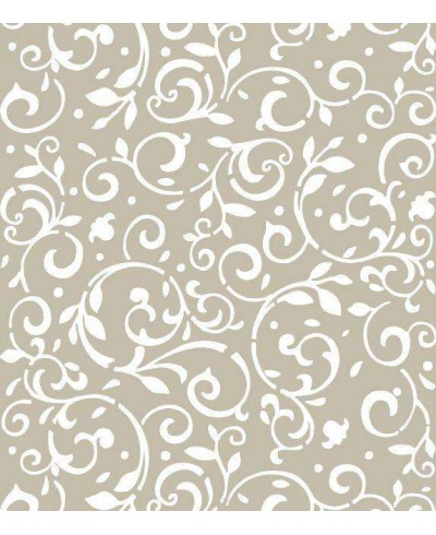 Papel de Parede Arabesco Ornamental nas cores Bege e branco - Ornamental 03 Papel de Parede Arabesco Ornamental nas cores Bege e branco - Ornamental 03