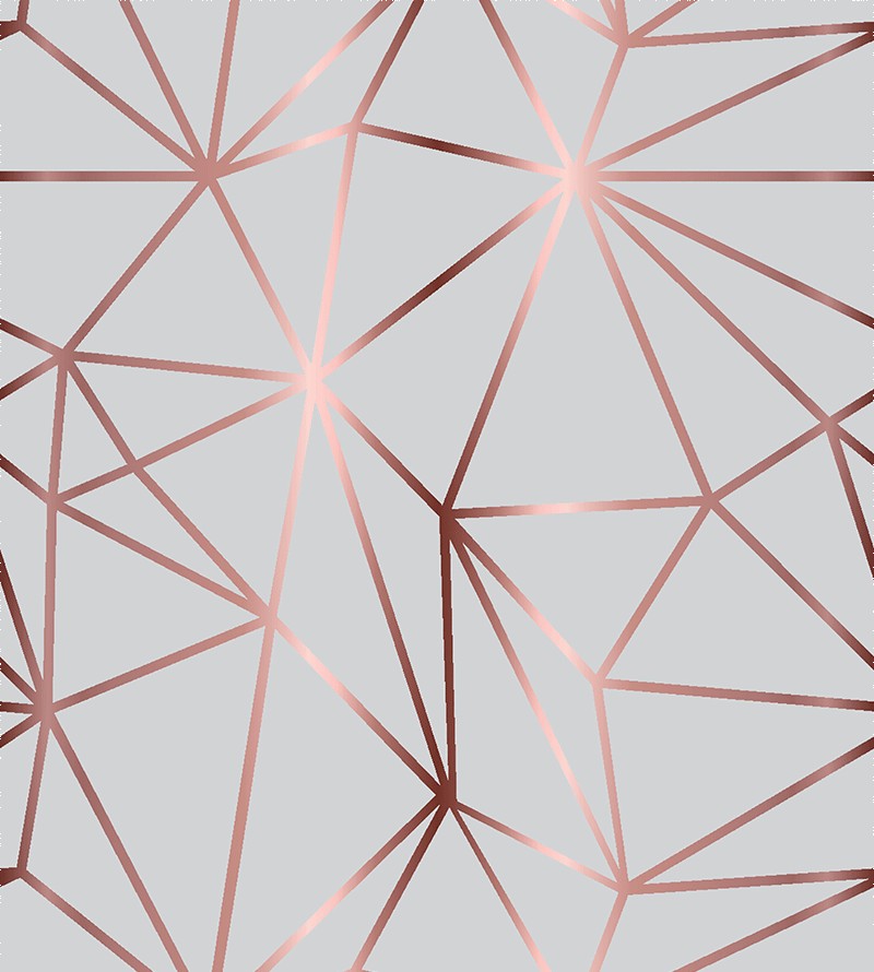 Papel de Parede Diamond Jade Cinza e Rose